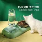 宠物碗塑料狗碗双碗自动饮水防打翻食盆宠物，碗可爱猫饭盆猫碗
