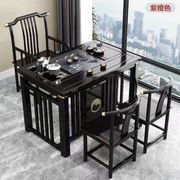 阳台新中式实木茶桌1米小型功夫茶几1.2米小户型茶台简约现代客厅