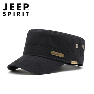 2024吉普jeep纯棉短檐男女，户外运动遮阳帽子，春夏挡风平顶帽子