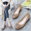 2023日系夏季雨鞋女塑胶，透明蝴蝶结果冻，鞋女圆头平跟舒适防水单鞋