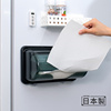日本进口冰箱侧壁纸巾盒厨房用卷纸收纳挂架置物架吸盘磁吸纸巾架
