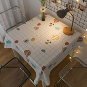 正方形桌布防水防油防烫免洗塑料pvc台布，餐桌布茶几垫ins风方桌布(方桌布)