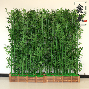 假竹子室内造景客厅隔断屏风室外庭院真竹子装饰塑料植物绿叶子