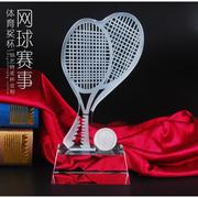 网球比赛奖杯定制高档水晶奖杯网球，联赛奖杯运动会奖牌