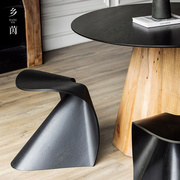 实木凳子家用北欧餐椅设计师椅子简约餐桌椅餐厅可叠放创意边几