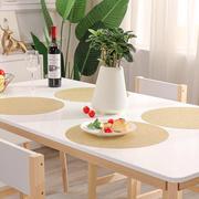 圆形镂空pvc西餐垫，防水防油隔热桌垫北欧风家用色烫金餐垫