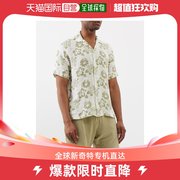 香港直邮潮奢frescobolcarioca男士，roberto芙蓉印花亚麻衬衫