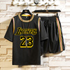 假两件短袖篮球服运动套装男孩夏季23号詹姆斯球衣大童定制训练服