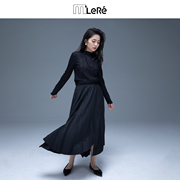 metlere李维恩2024春季半身裙女高级感冷淡风黑色针织裙气质
