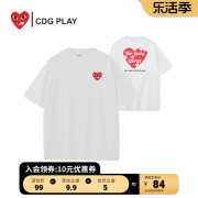 cdgplay商场同款2024夏ins潮流，百搭休闲男女圆领短袖t恤潮牌