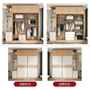 E1环保木质衣橱防潮简易组装小户型衣柜经济型简约现代推拉门家用