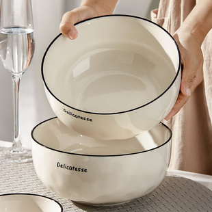 陶瓷汤碗大号家用2024汤面碗，饭碗高级感汤盆面条，碗泡面碗大碗