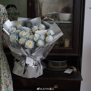 屿后幻彩纸鲜花花束包花纸(包花纸)七彩荧光，韩式花束包装花艺包装材料