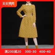 冬季2023女装气质银杏黄棉衣，外套半裙长裙，裙子棉服套装潮