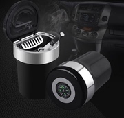 车载烟灰缸多功能大号带LED灯创意汽车烟灰缸带盖灯储物盒垃圾桶
