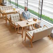 美式奶茶店咖啡厅桌椅组合网红清吧小酒馆休息区接待沙发洽谈