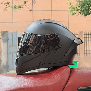 lvs摩托车双镜片揭面盔男女全覆式，头盔四季摩旅拉力盔全盔3c认证