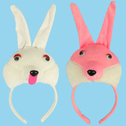 十二生肖头箍卡通动物头饰儿童节化妆舞会表演道具，兔子耳朵发箍