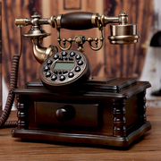 定制实木欧式仿古电话机复古时尚，创意个性电话机，家用固定有绳电话