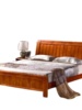 简约现代橡木床铺，实木双人床1.5米1.8米出租房床，小户型家用单人床