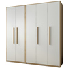 北欧衣柜现代简约白色，木质组装两三六门经济型衣橱板式卧室家用