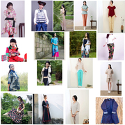 中式民族风女装旗袍，套装裙子马甲上衣，棉衣大衣马甲裤断码