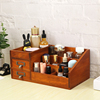 实木复古化妆品香水首饰收纳盒抽屉式办公桌梳妆台置物架整理柜子