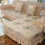雪尼尔沙发垫欧式四季通用防滑全包加厚盖布艺沙发坐垫套罩巾
