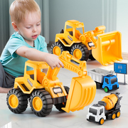 儿童工程车玩具车，套装挖掘机搅拌车挖土吊车大号，三四岁小汽车男孩