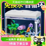 森森鱼缸水族箱生态桌面创意金鱼缸(金鱼缸)玻璃迷你小型客厅免换水家用缸