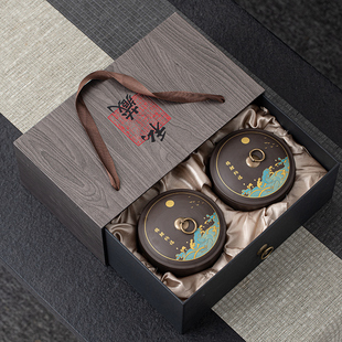 复古紫砂茶叶包装礼盒空盒陶瓷密封罐高档红茶白茶普洱半通用定制