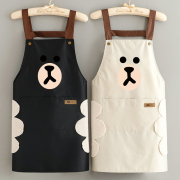 韩版时尚围裙家用厨房做饭上班卡通工作服擦手围腰防水无袖可定制