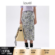laurel夏季气质多色，漫画涂鸦时尚中长裙，半身裙女lwl332q02700