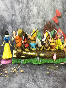 生日蛋糕装饰摆件白雪公主与七个小矮人场景童话情景烘焙摆件公仔