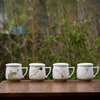 陶瓷手绘办公杯三件套带盖过滤马克杯，个人杯家用泡茶杯定制