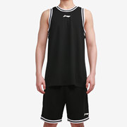 李宁篮球套装夏季背心，篮球服帅气宽松运动裤五分裤两件套aatr011