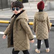 男童棉衣外套中长款加厚中大童儿童冬装，棉袄2022洋气羽绒棉服