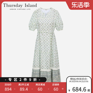 Thursday Island星期四岛屿23波西米亚连衣裙T234MOP308W商场同款