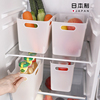 日本进口带提手软质收纳筐，蔬菜水果收纳篮半透明杂物盒冰箱收纳盒