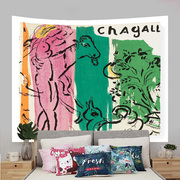 《chagall》夏加尔抽象装饰画布客厅工作室软装背景，布简约(布简约)挂布