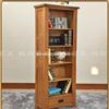 极速欧式实木家具橡木现代简约书柜书橱置物架子窄书架展示创意小