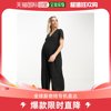 香港直邮潮奢maternity女士，设计孕妇装短袖，茶色连衣裤(黑色)
