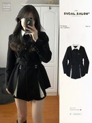 黑色西装外套女长袖洋气潮流韩版气质2024流行女士上衣