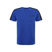 armani阿玛尼ea7男士短袖圆领，拼接色蓝色，t恤衫夏国际(夏国际)大牌