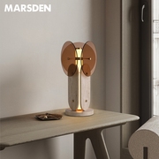 马斯登现代简约2023洞石台灯设计师艺术台灯卧室书房LED台灯