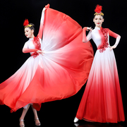 中国梦歌伴舞现代舞大摆裙灯火，里的中国舞蹈，万疆开场舞红歌演出服