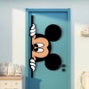 网红米奇老鼠贴纸卧室门上创意挂牌男孩儿童房间布置墙面装饰壁画
