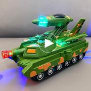 儿童电动坦克玩具车自动变形飞机益智1一3周岁宝宝音乐2男孩礼物4