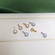diy配件天然珍珠，s925纯银锆石小吊坠，项坠路路项链伴侣