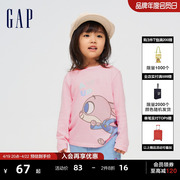 动物城联名Gap女幼童春秋长袖T恤儿童装洋气上衣765872